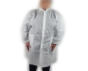 Blouse à usage unique fermeture à pression PP