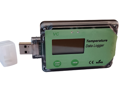 Contrôleur de température USB usage unique 110 j - écran LCD