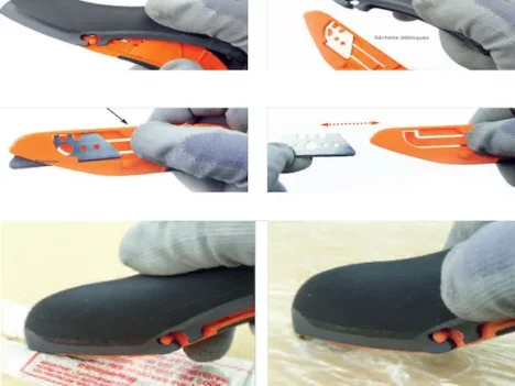 Cutter Quairie à gachette ambidextre lame rétractable