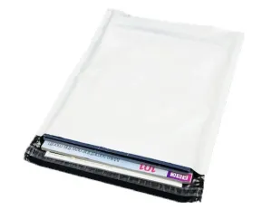 Enveloppe plastique 60 µ 180 x 220+ 40 mm