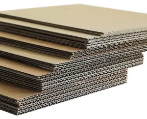 Plaque de carton ondulé triple cannelure 10mm 2000 x 2000mm